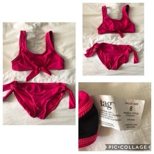 Girls’ Dark Pink Bathing Suit / Bikini
